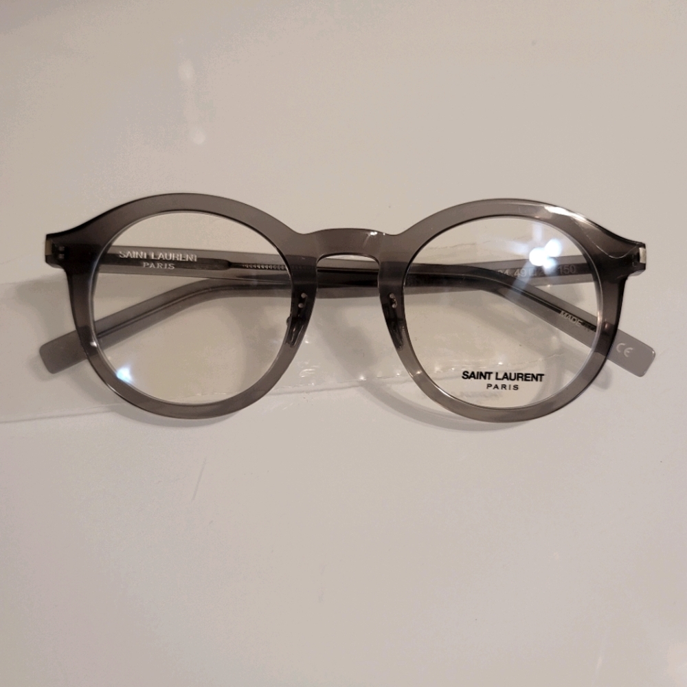 SAINT LAURENT grey round glasses frames n w/o tags